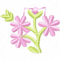 Flowers And Tree Embroidery Design 2